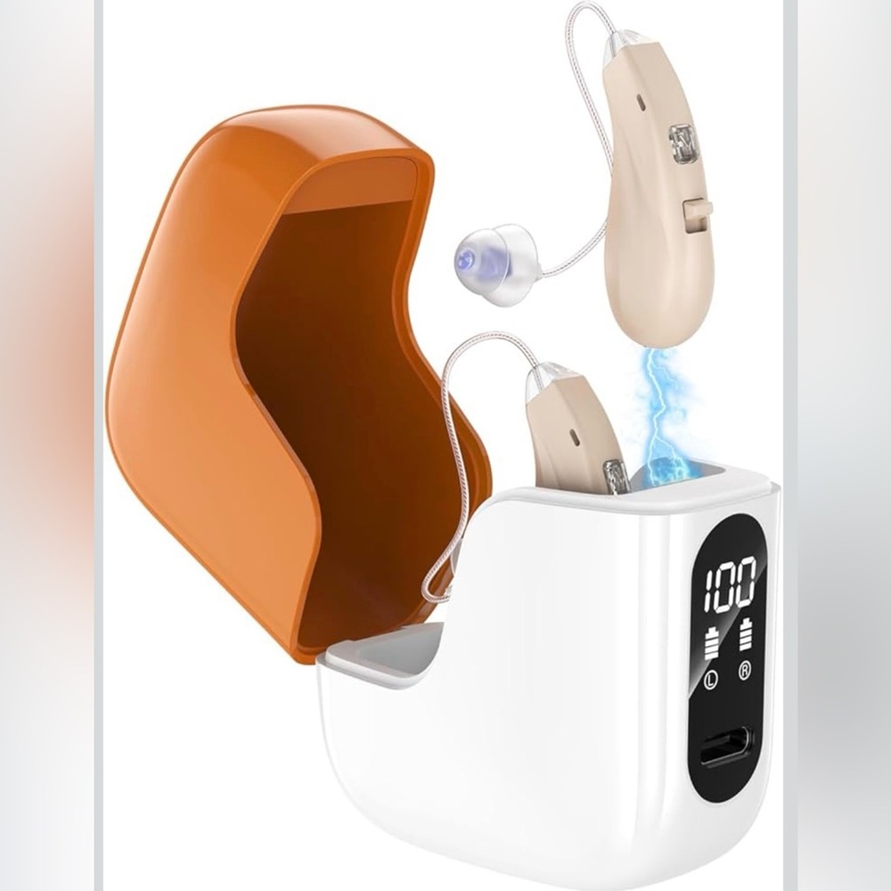 Rechargeable OTC Hearing Aids Smart Noise Reduction 16-Channel Digital Sound
